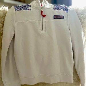 Girls Vineyard Vines Shepshirt Pullover 1/4 zip sweater